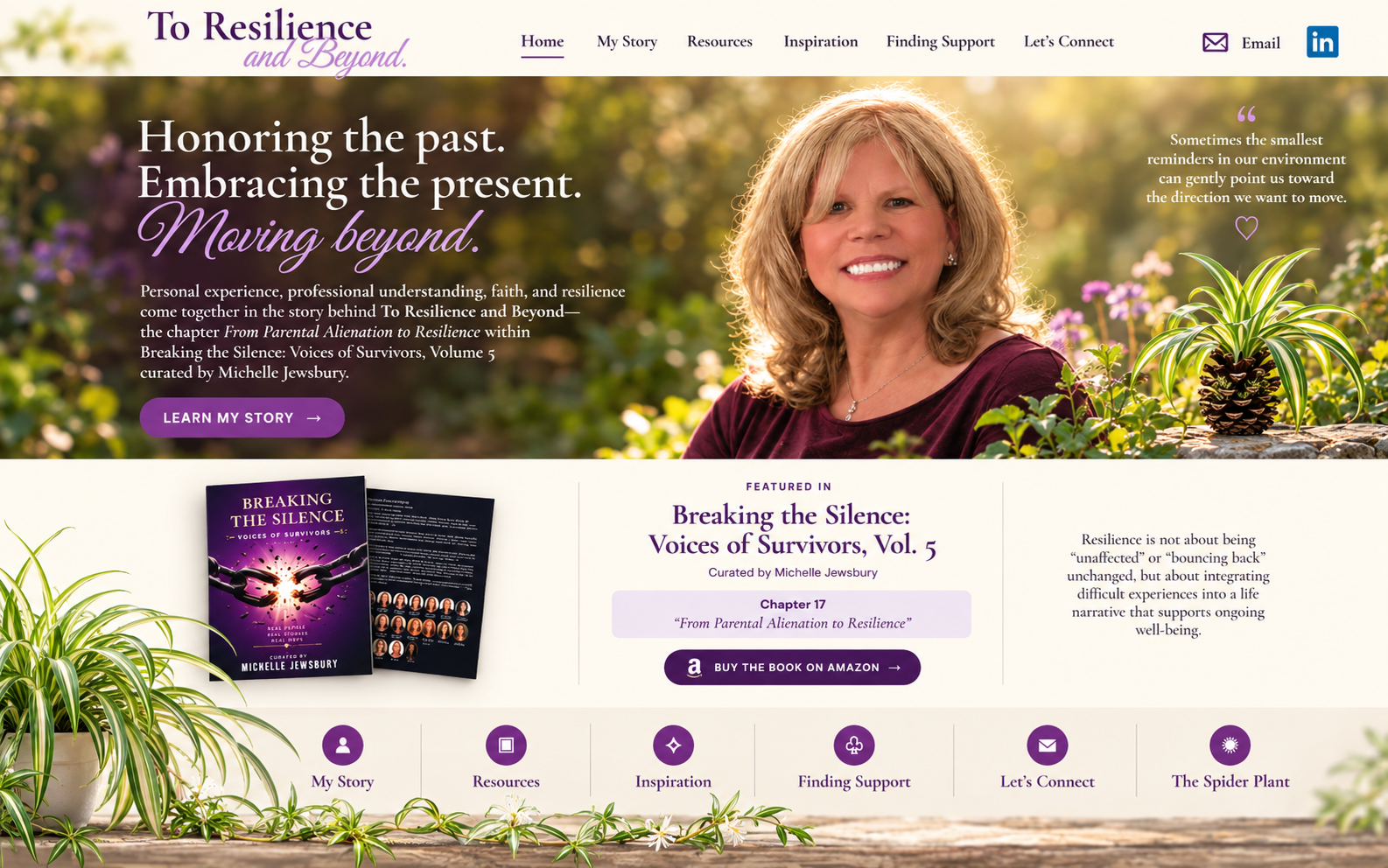 To Resilience and Beyond — approved homepage design